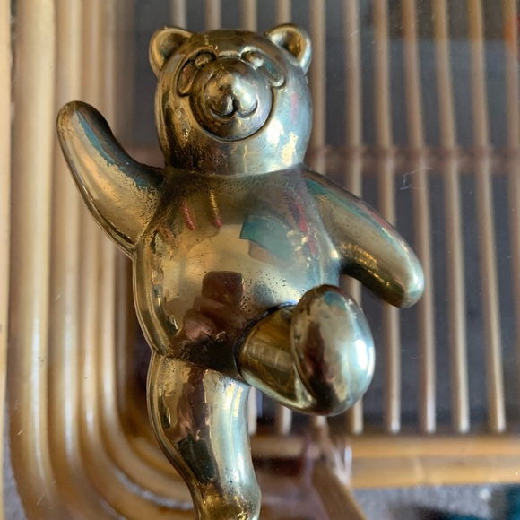 Vintage Brass Dancing Bear Wall Hook - Picture 5 of 5